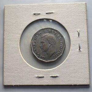 1944 Canada 5 Cents King George VI Nickel Coin